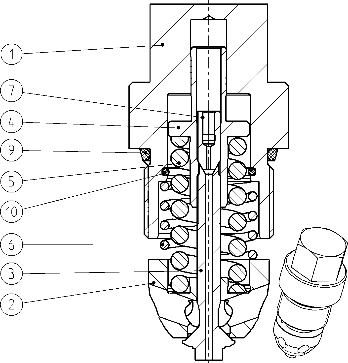 PRESSURE RELIEF VALVE — Drawing