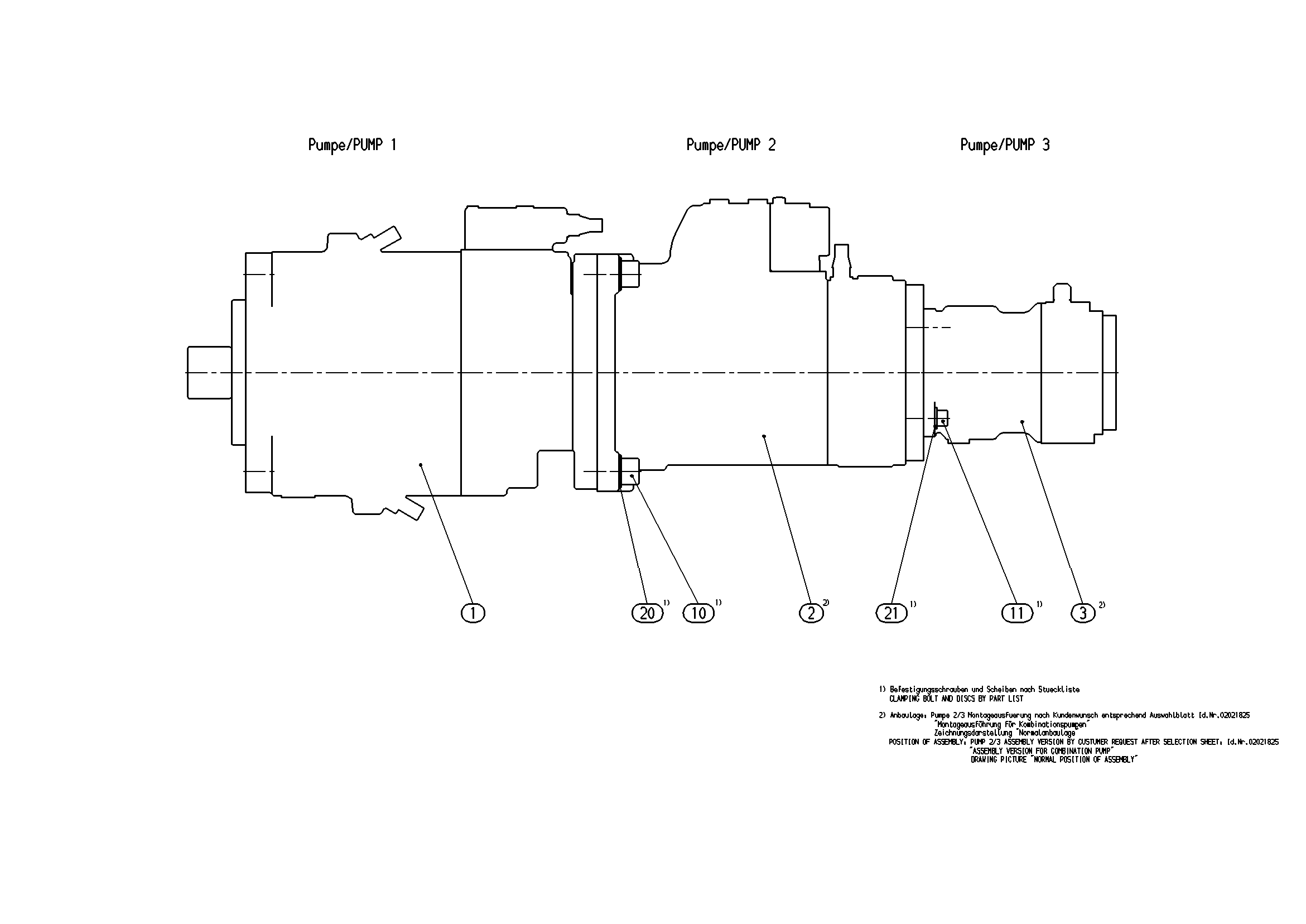A11VO260DRS+A4VG180EP4D+A10VO100DR — Drawing