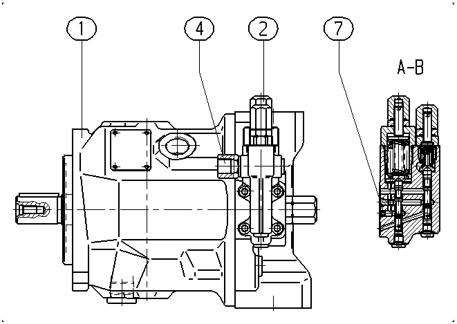 AA10VSO45DFR1/31R-PPA12N00-S1487 — Drawing