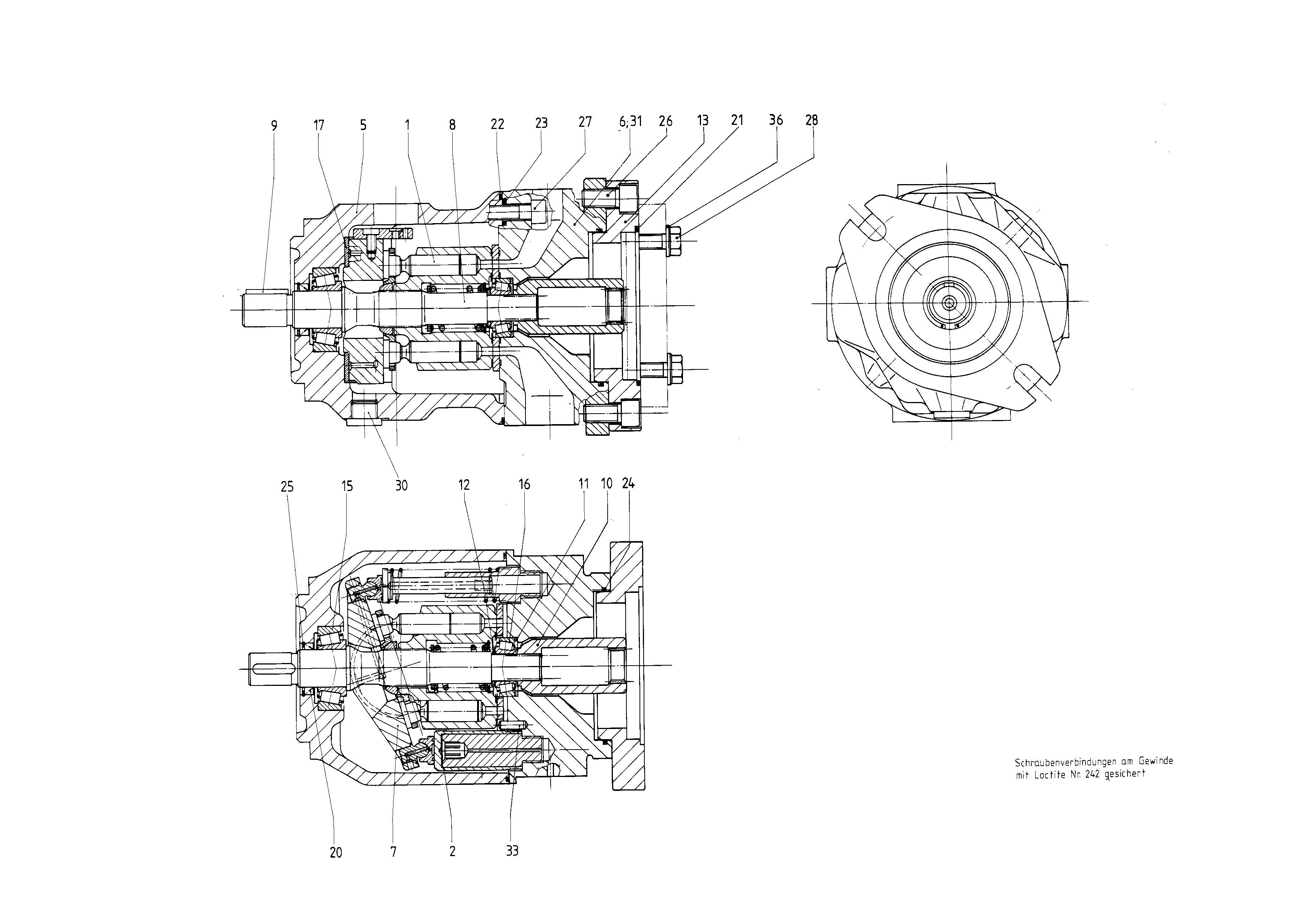 G A10VSO 28 OV /31R-PPA12K54 LR -SO 13 — Drawing