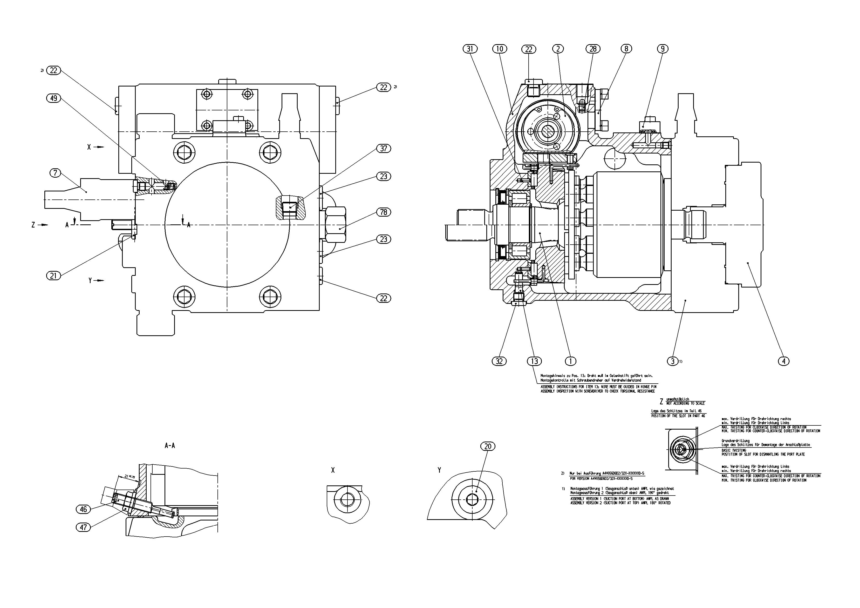 AXIAL-PISTON PUMP — Drawing