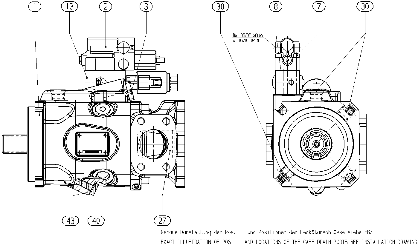 A A10V O 63 DR /53R-VRD62K15 -S2488 — Drawing