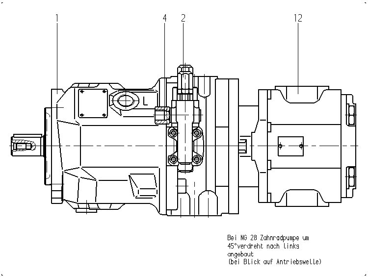 A A10VSO 28 DRG /31R-PPA12M20 — Drawing