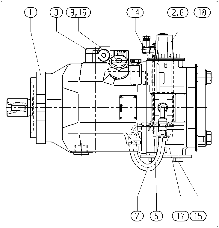 AXIAL-PISTON PUMP — Drawing