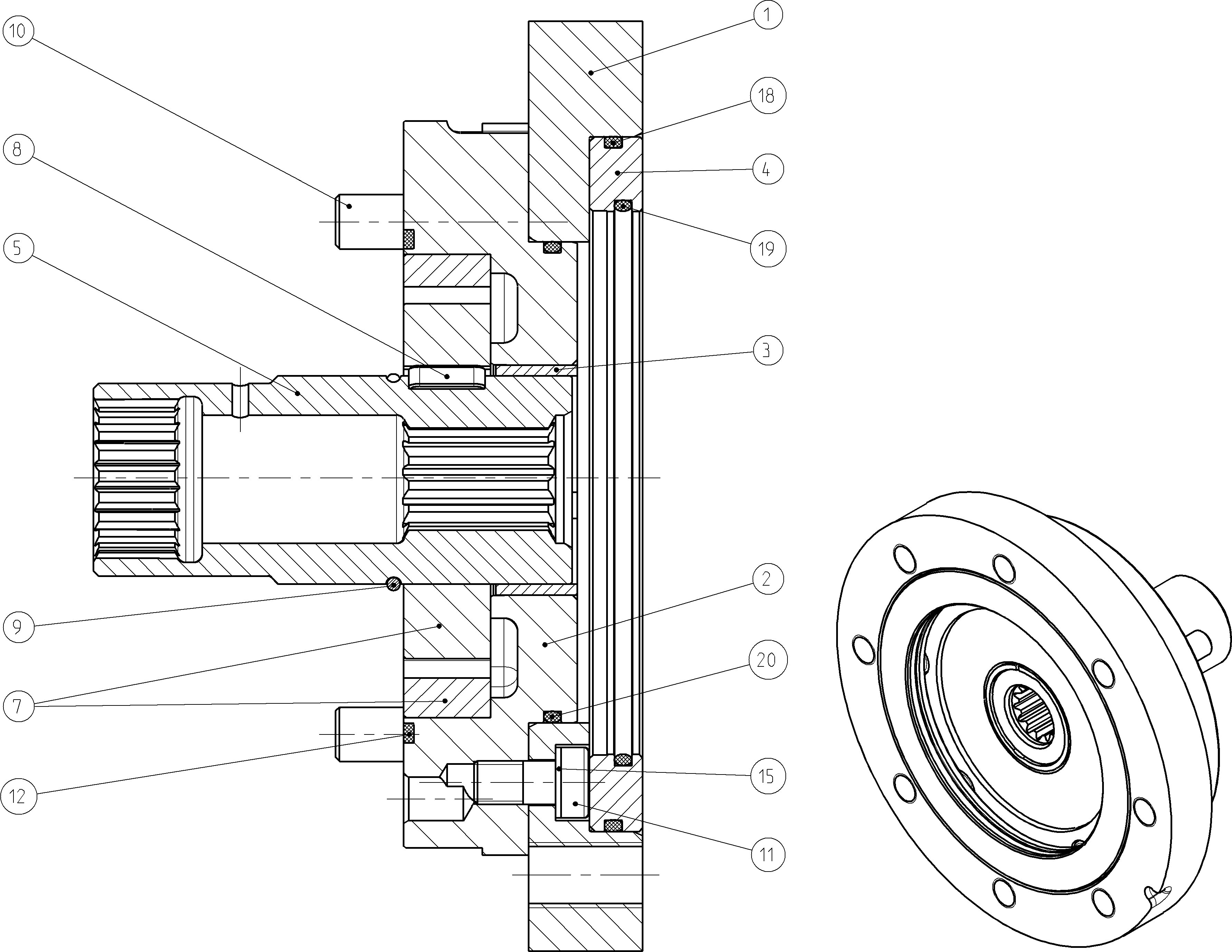 INTERNAL GEAR PUMP — Drawing