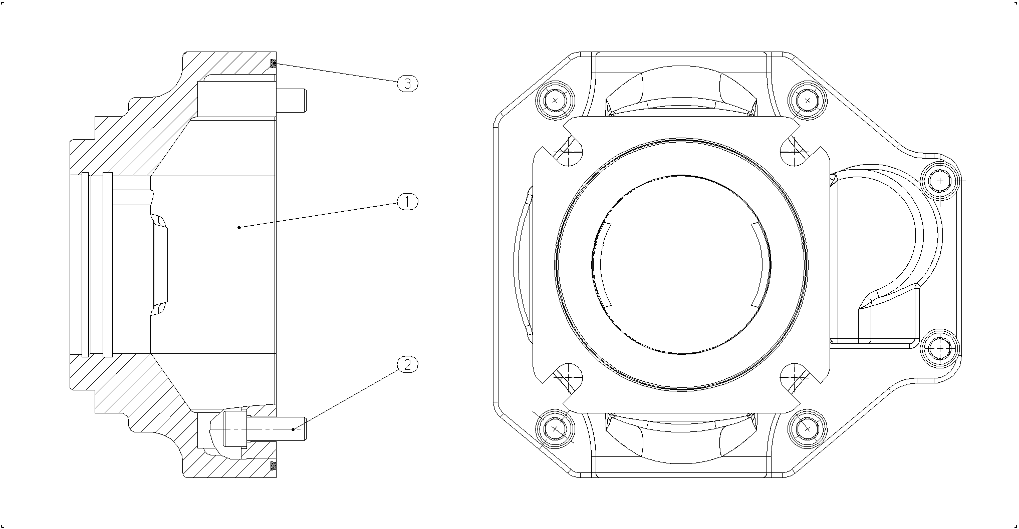 BEARING FLANGE — Drawing