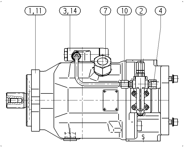 A A10V O 74 DFLR/31R-VSC12K01 -S1666 — Drawing