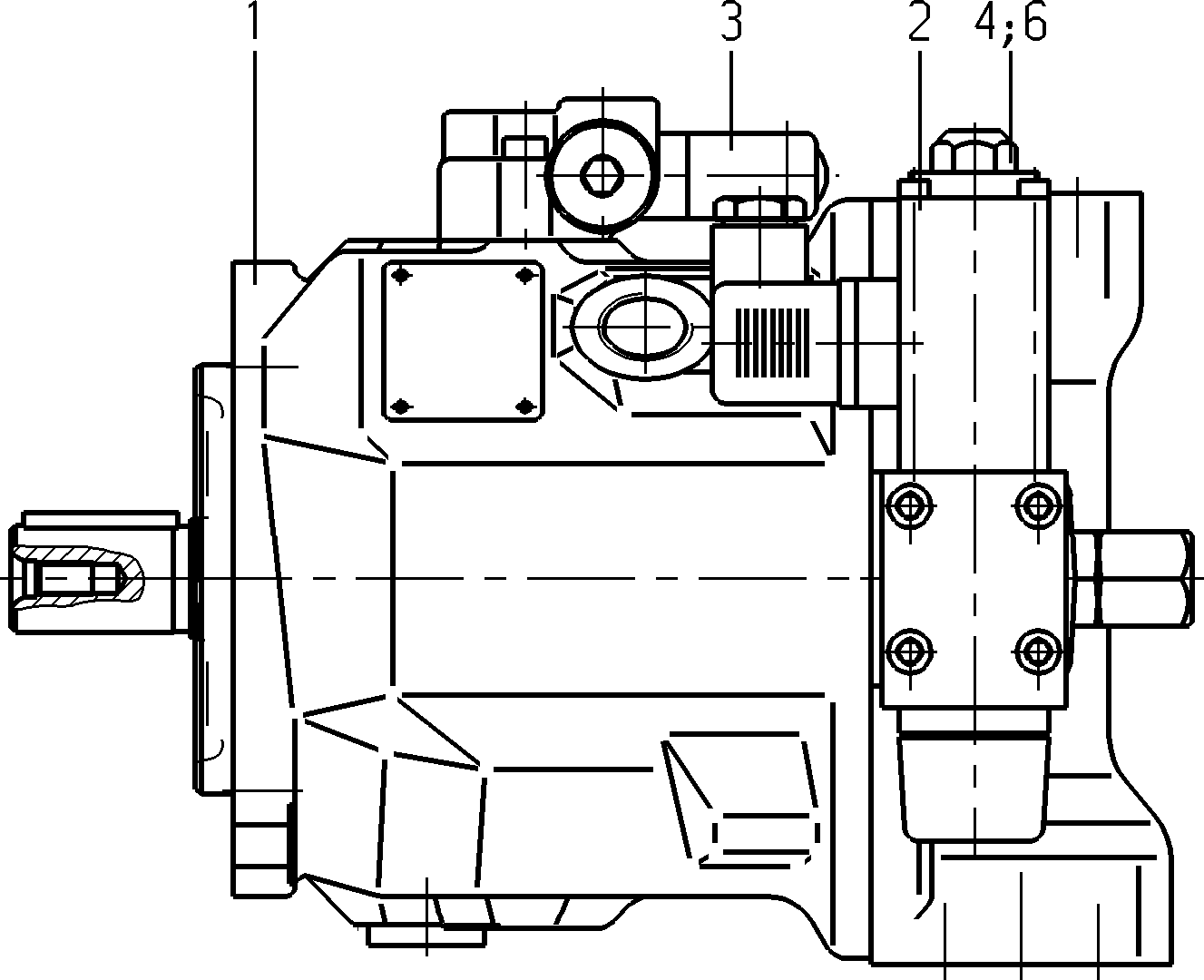 AA10VSO45FED/31R-PPA12N00 — Drawing