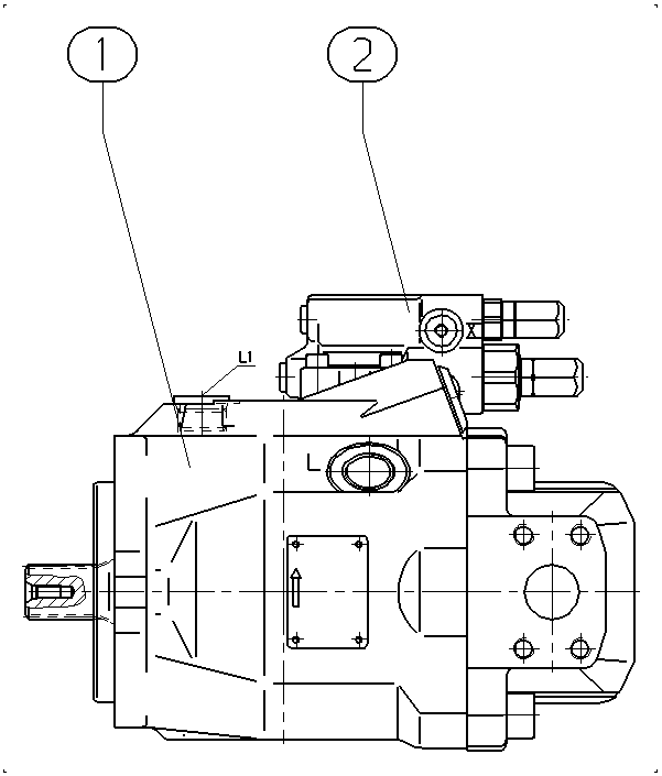 A A10V O 60 DFR1/52L-PQC62N00 — Drawing