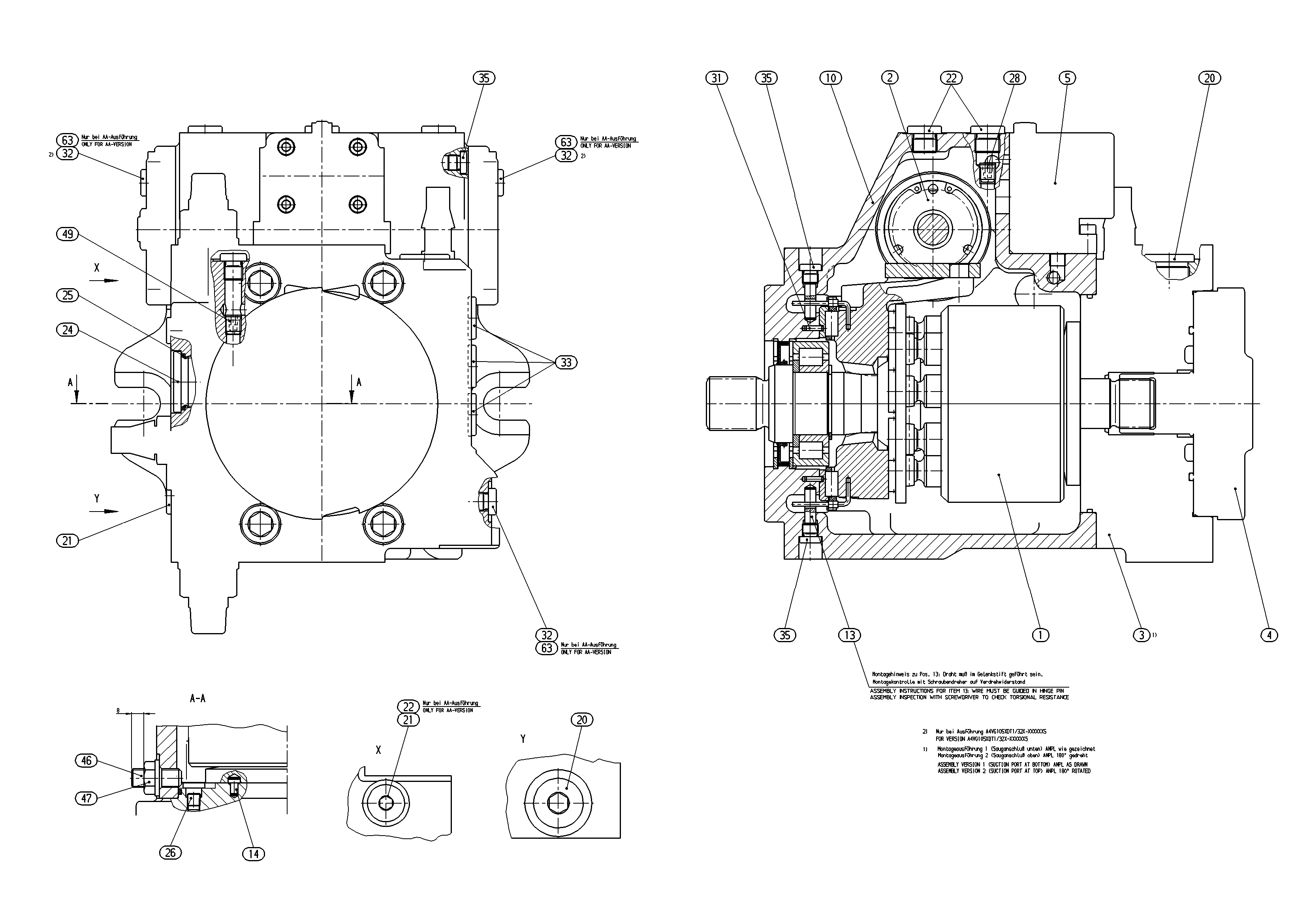 A4VG105EP2D1/32L-NSF02F071SH-S — Drawing