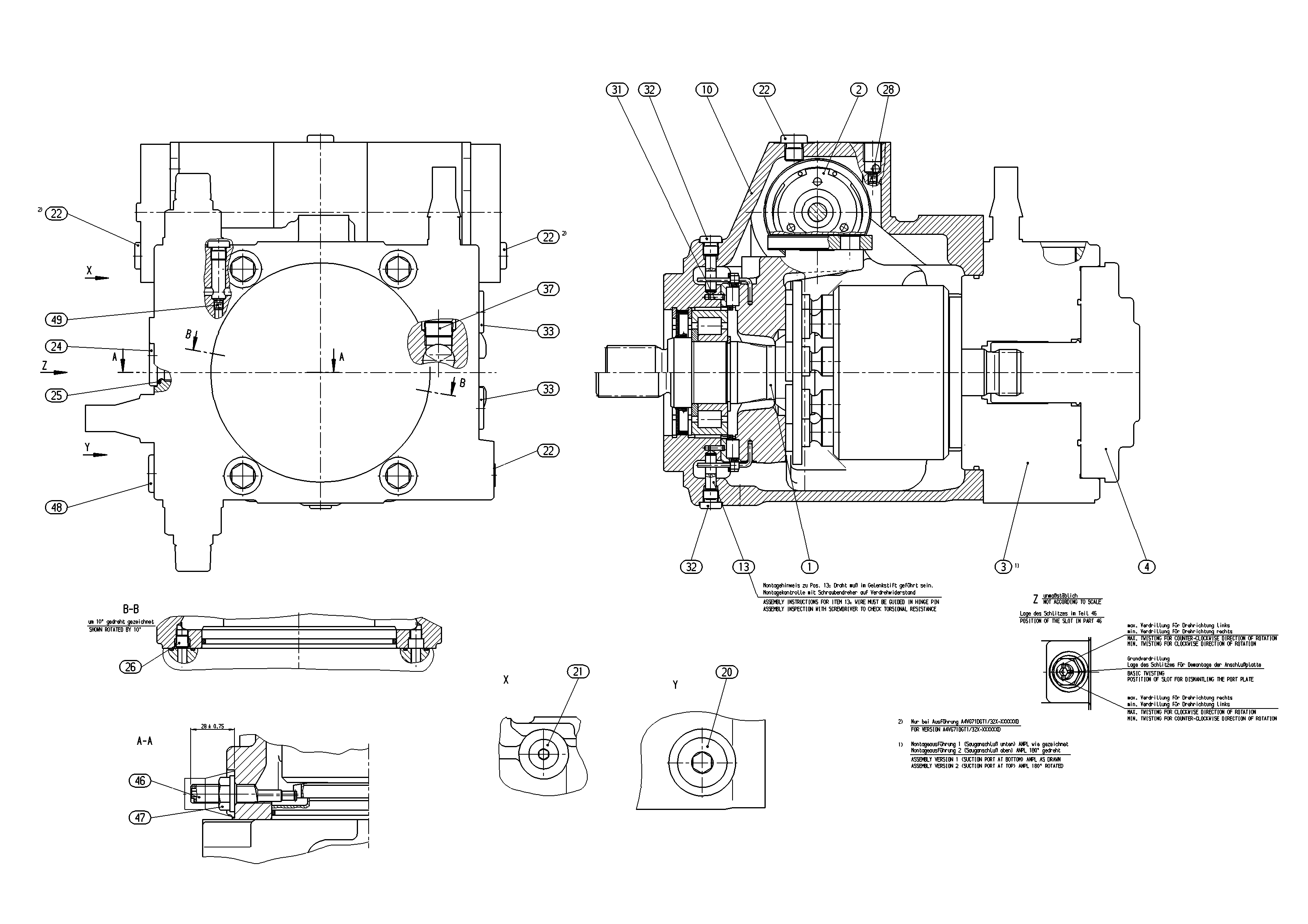 A4VG71DGD1/32L-NSF02F021D — Drawing