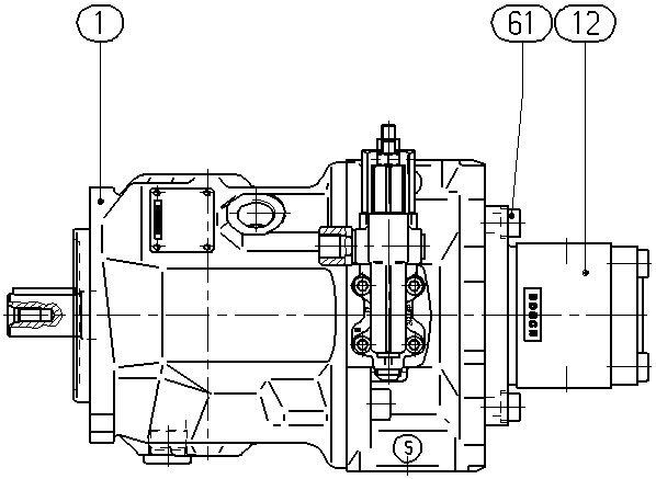 A A10VSO 45 DFR1/31R-VRA12G60 -SO 52 — Drawing