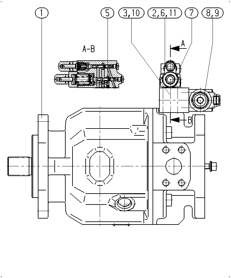 AH A10V O100 DFR1/31L-PSC12K01 -S1959 — Drawing