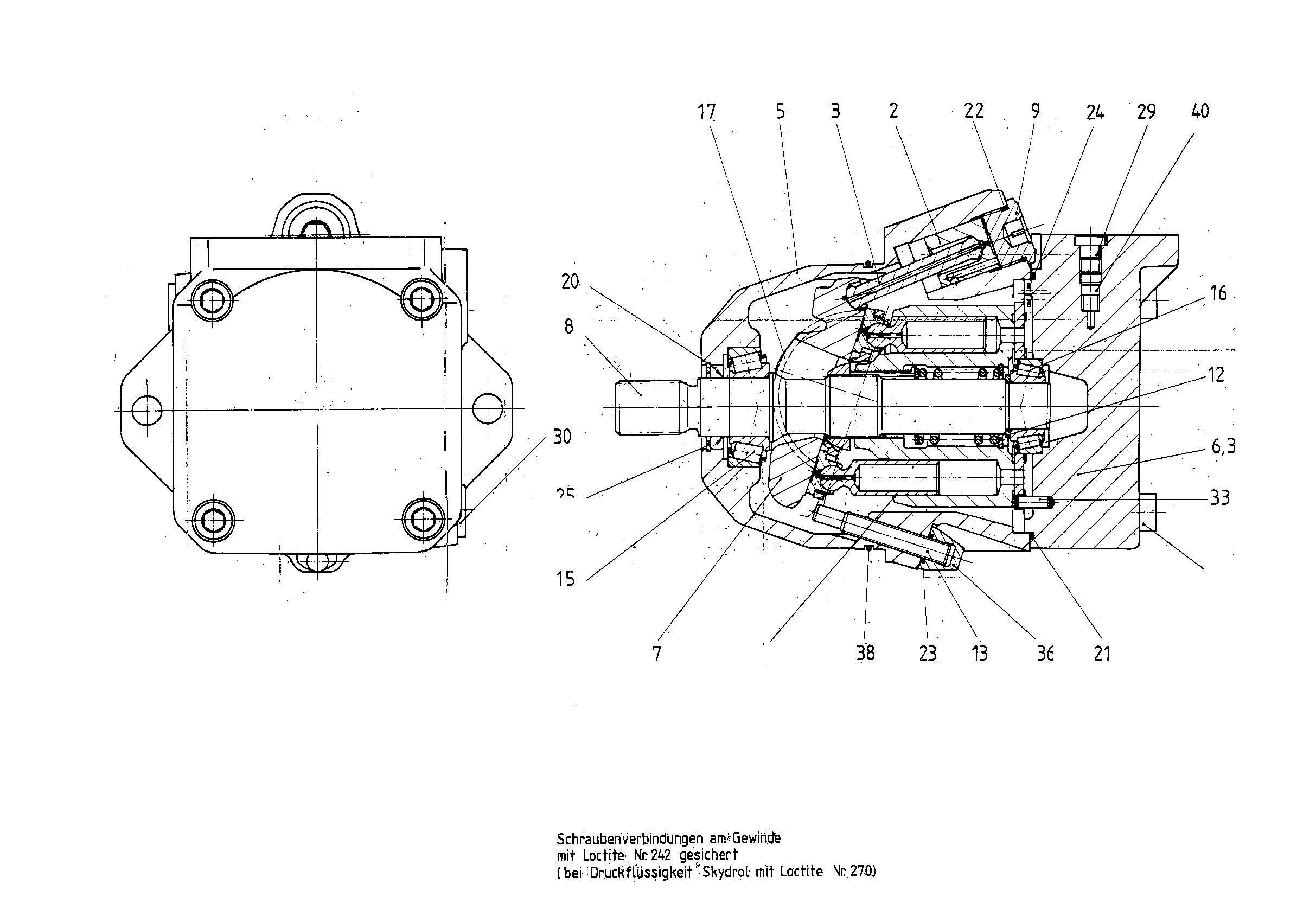 G AA10V E 45 OV /50W1-PSF68N000 -SO296 — Drawing