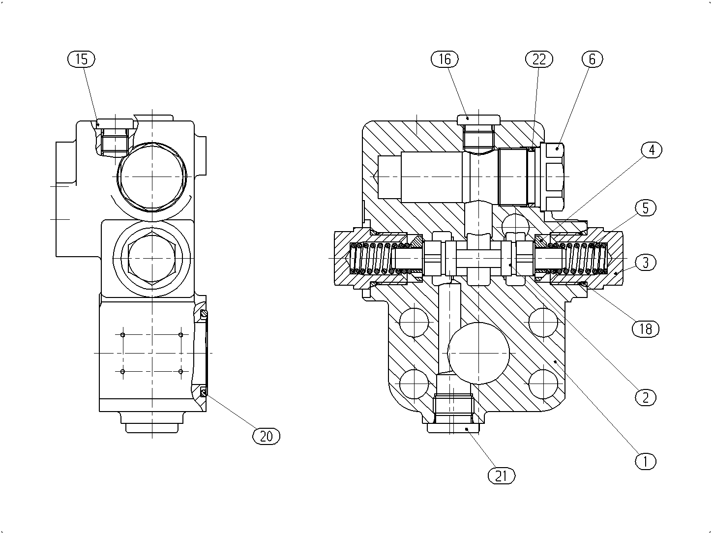 FLUSH/BOOST PRESSURE VALVE — Drawing