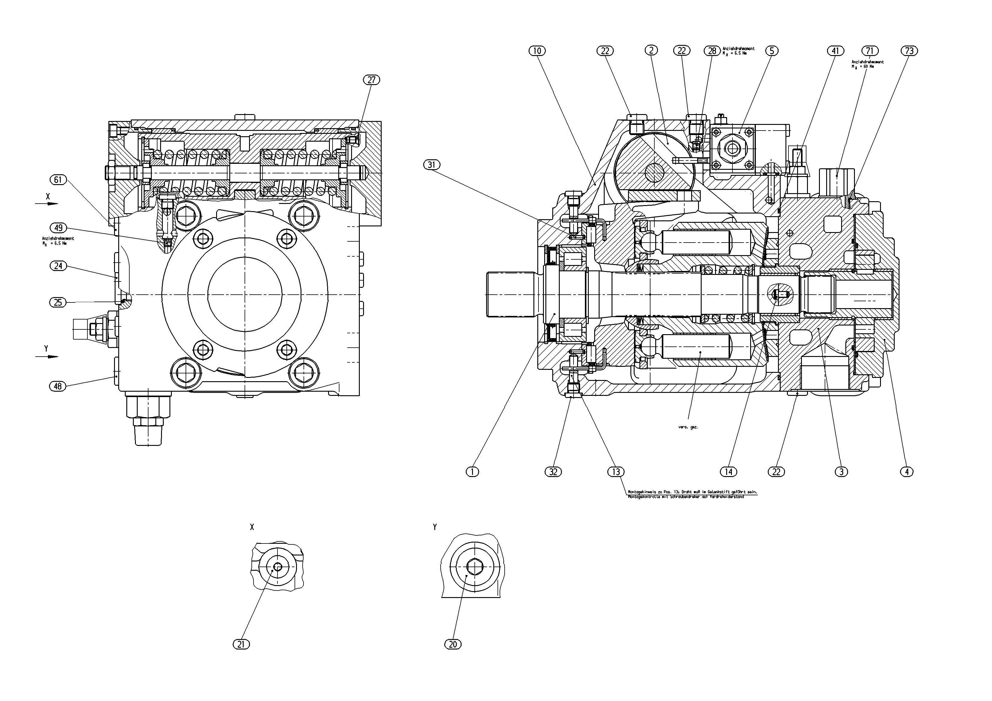 A4VG90HDD1/32L-NXD10F001D-S — Drawing