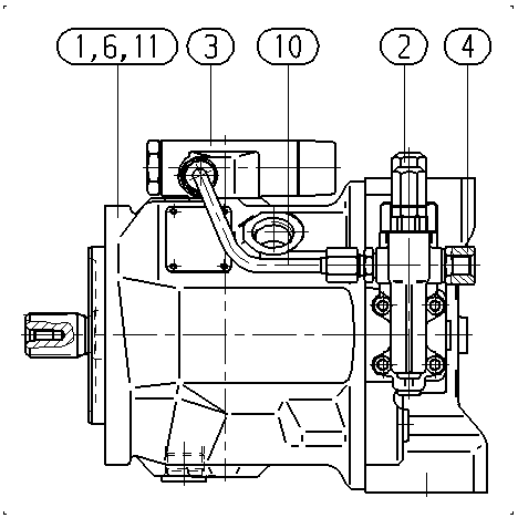A A10V O 71 DFLR/31R-PSC62N00 -SO511 — Drawing
