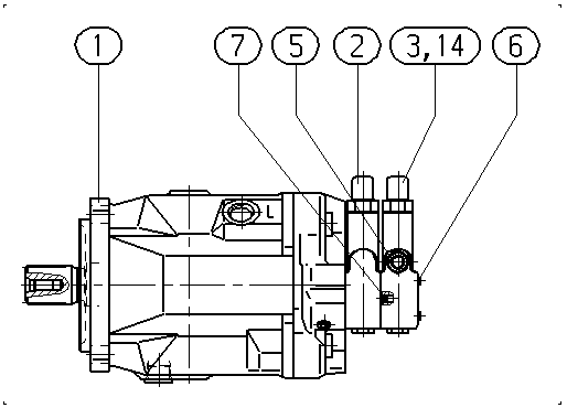 AXIAL-PISTON PUMP — Drawing
