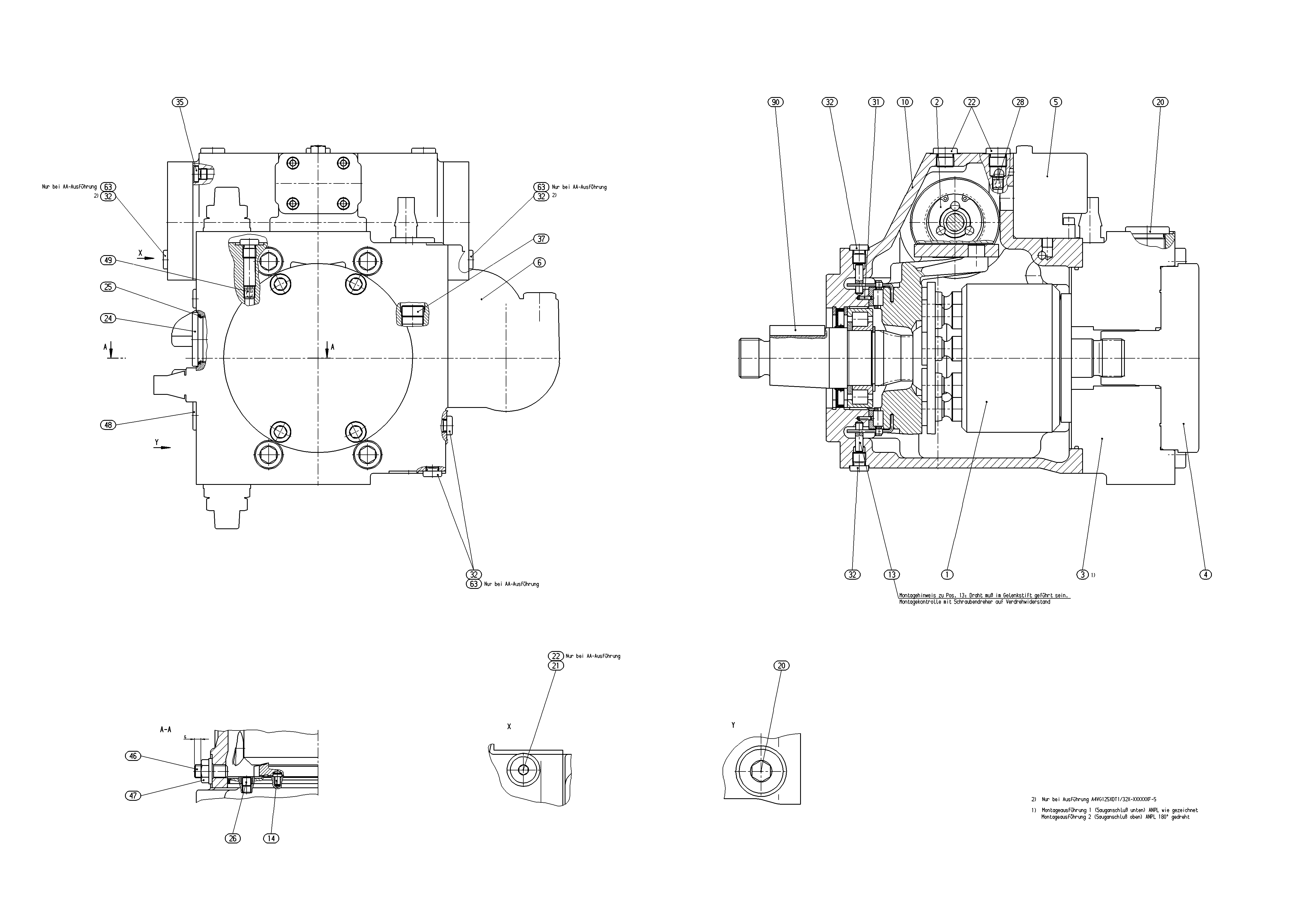 A4VG125HWDLM1/32L-NXF02F041P-S — Drawing