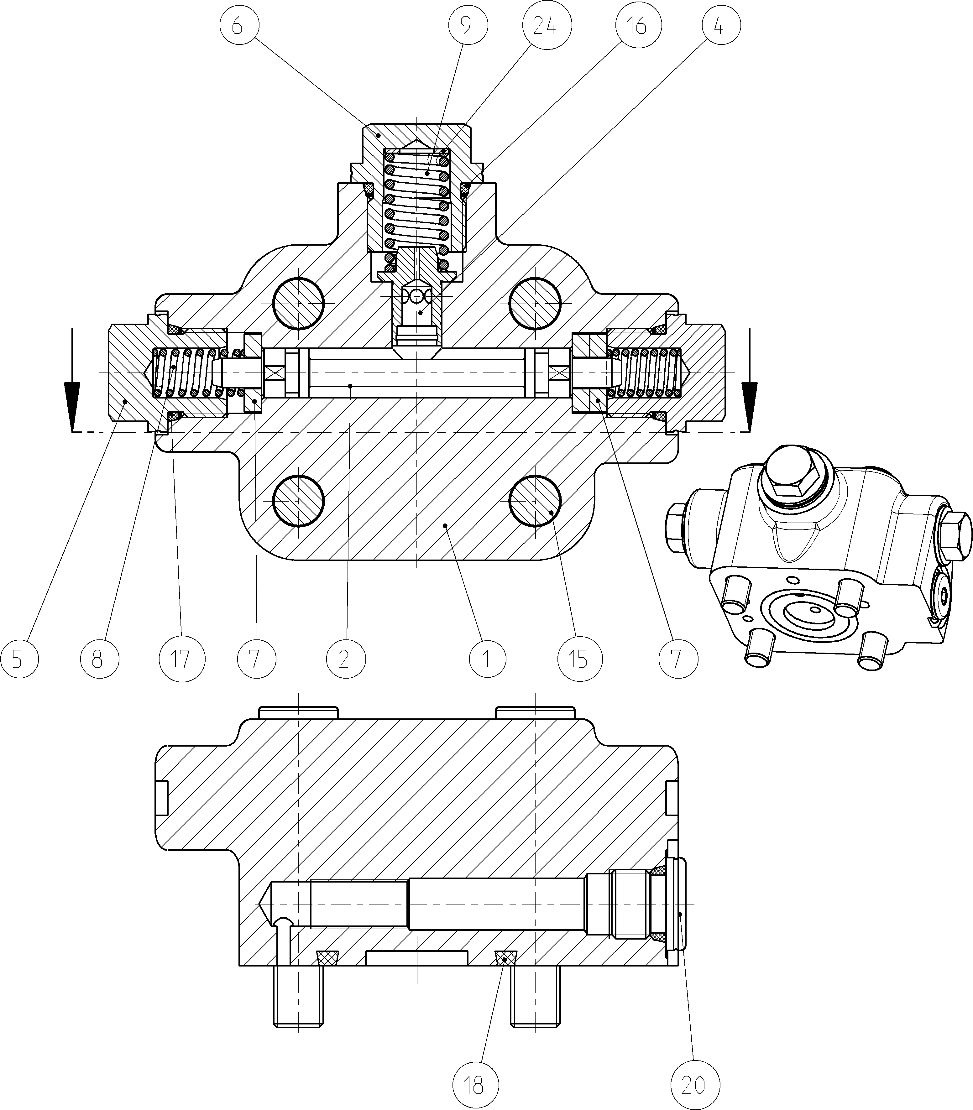FLUSH/BOOST PRESSURE VALVE — Drawing