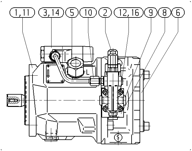 A A10V O 45 DFLR/31R-PSC12K01 -SO659 — Drawing