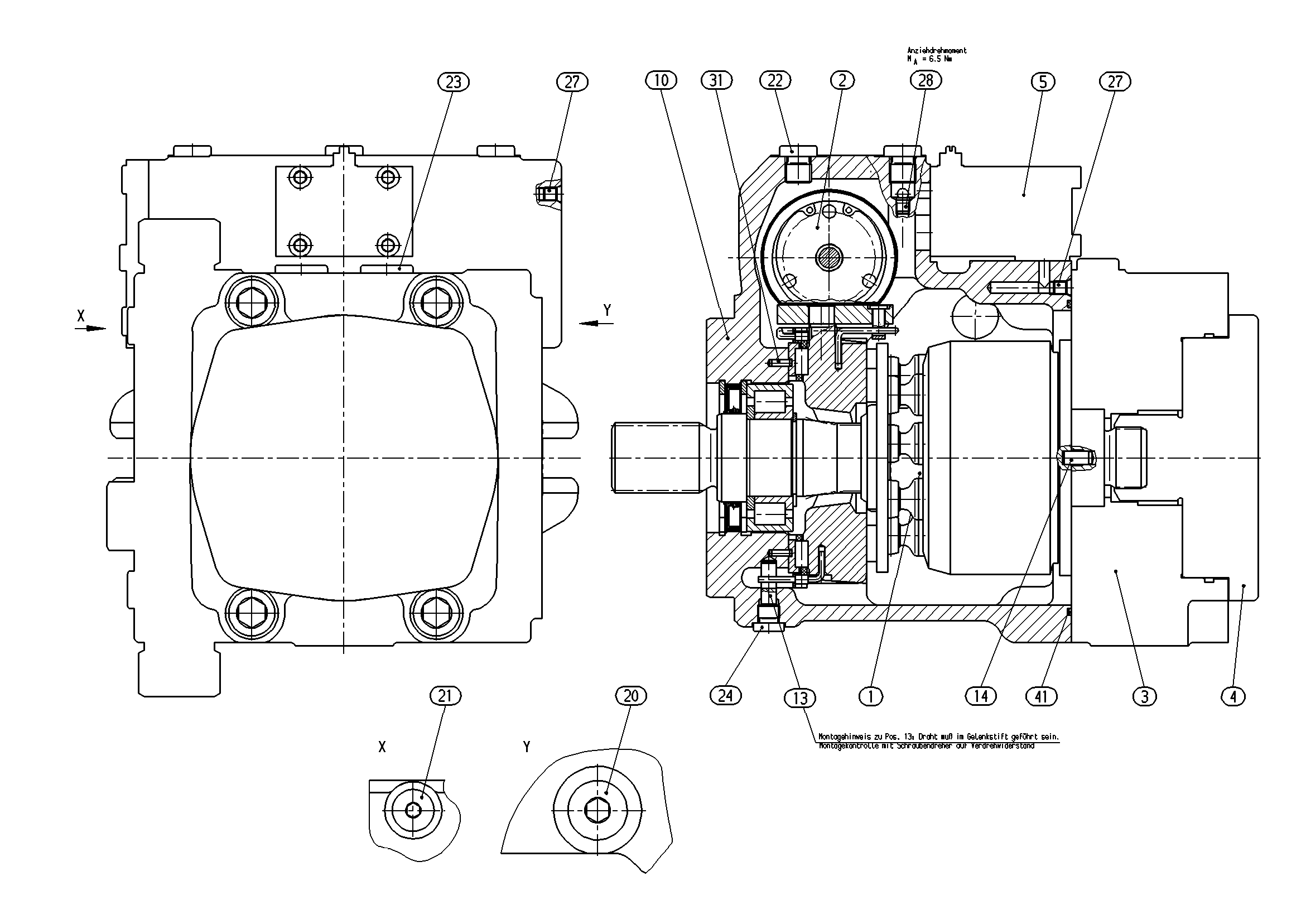 AA10VG63HWM1/10R-NSC60F043S-S — Drawing