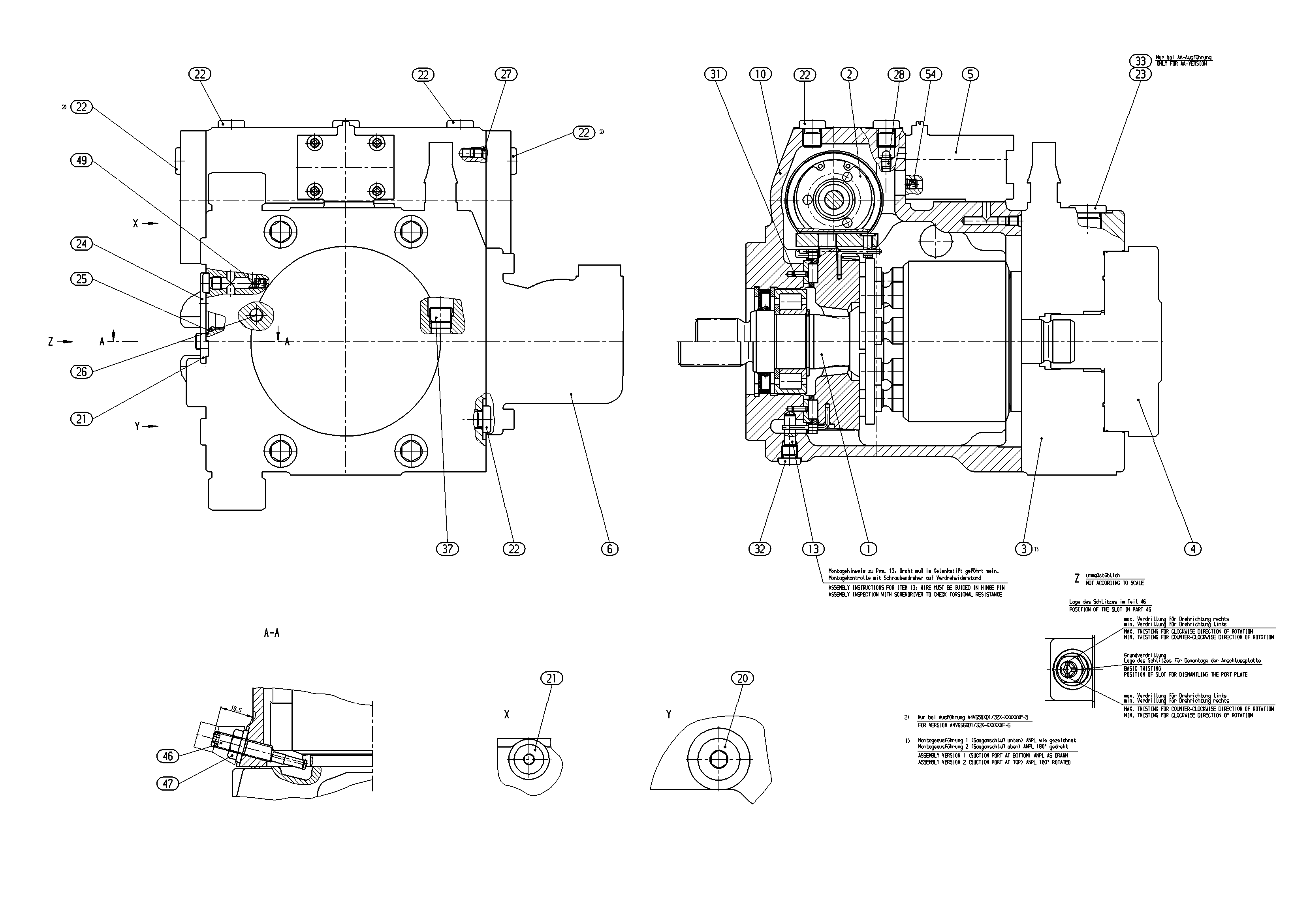 A4VG56EZ1D1/32R-NSC02F025PH-S — Drawing