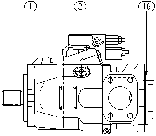 A A10V O 60 DFR1/52R-VSC73K52 -S2741 — Drawing