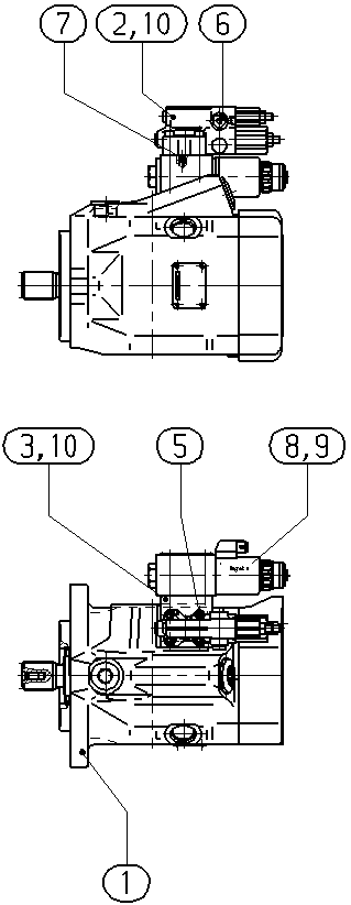 A A10V O 85 DFR1/52L-VUC11N00 -S1972 — Drawing