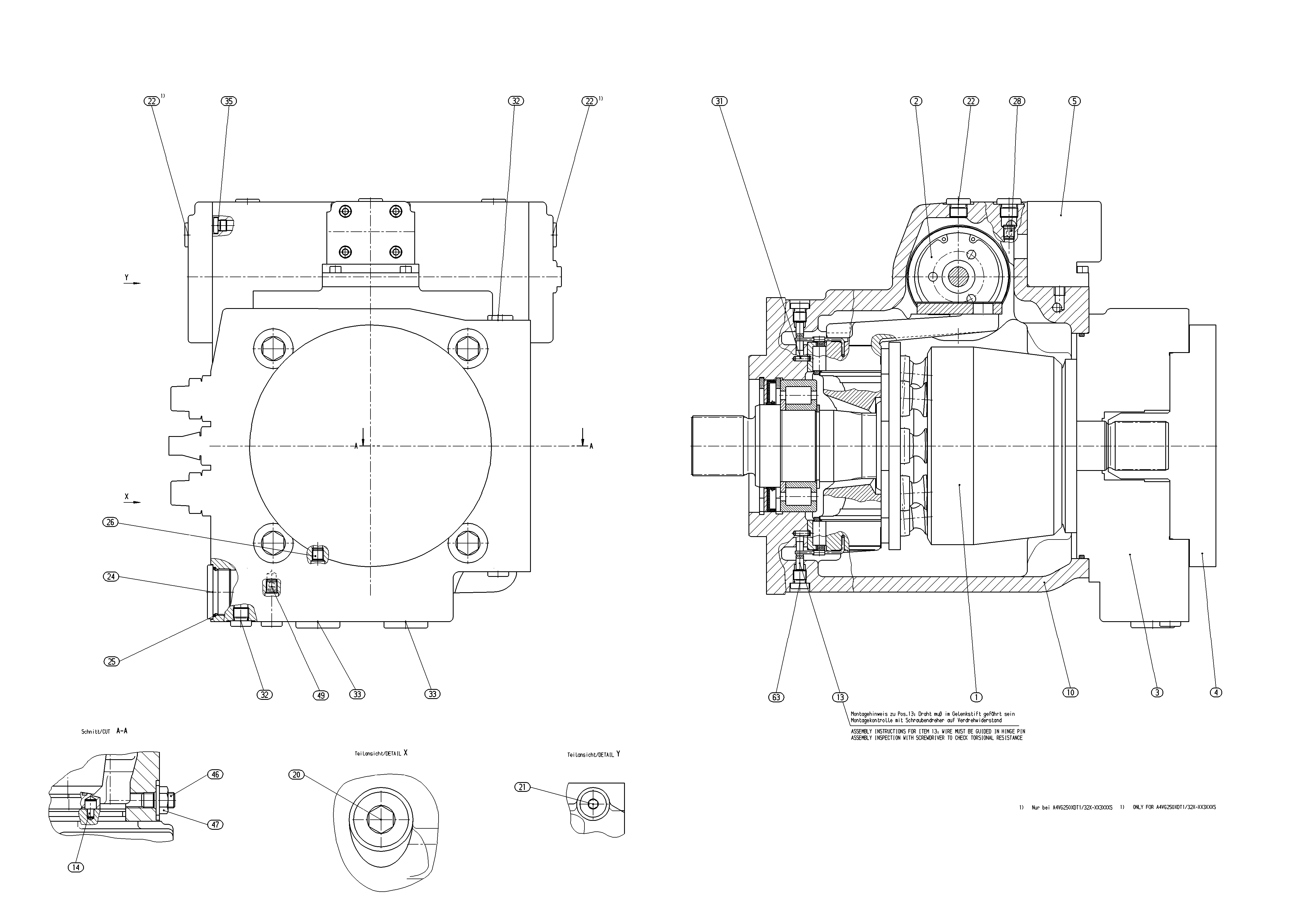 A4VG250EP4D1/32L-NSD13F001ST — Drawing