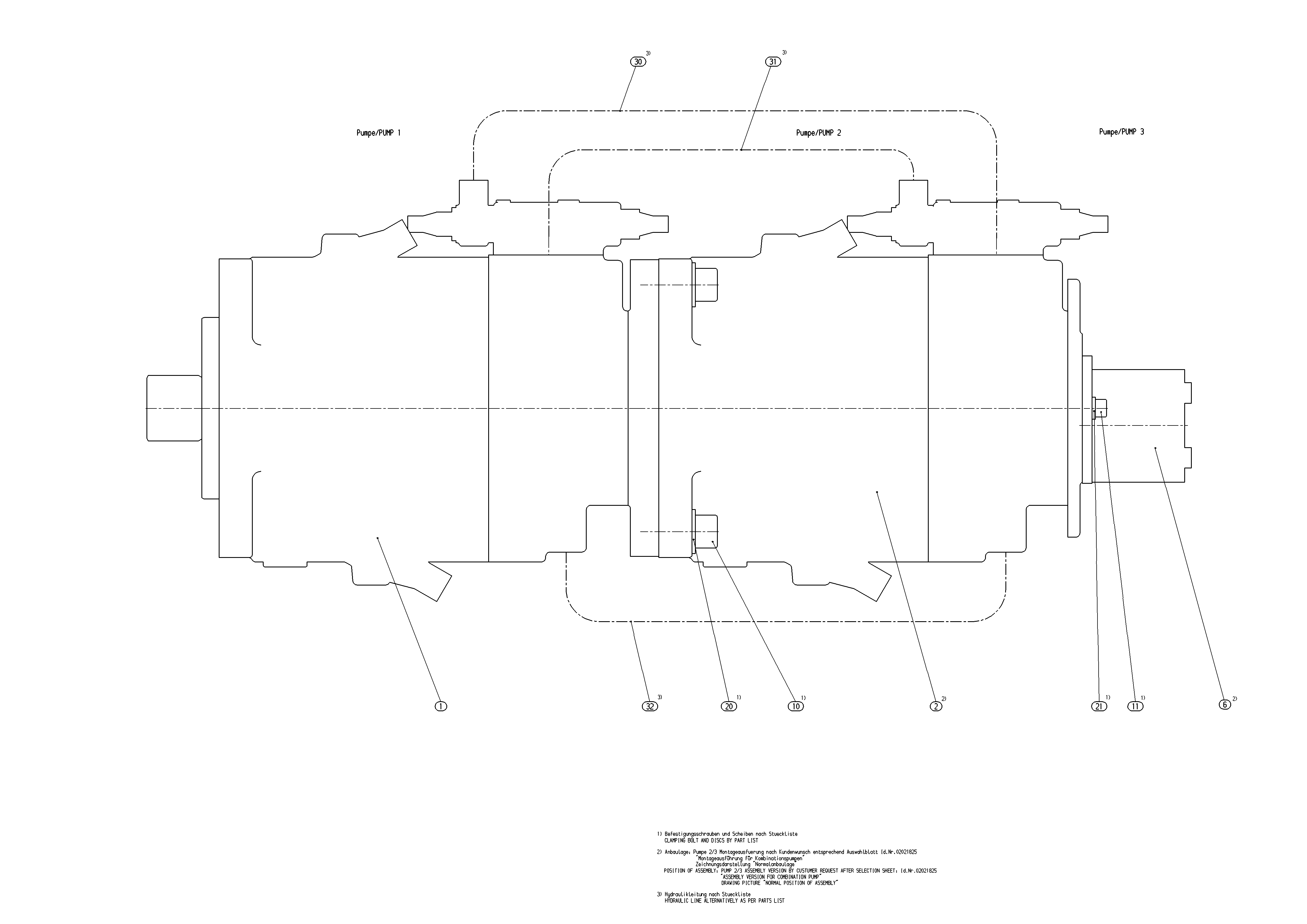 A11VO130LRDH1/10+A10VO28DR/31-K — Drawing