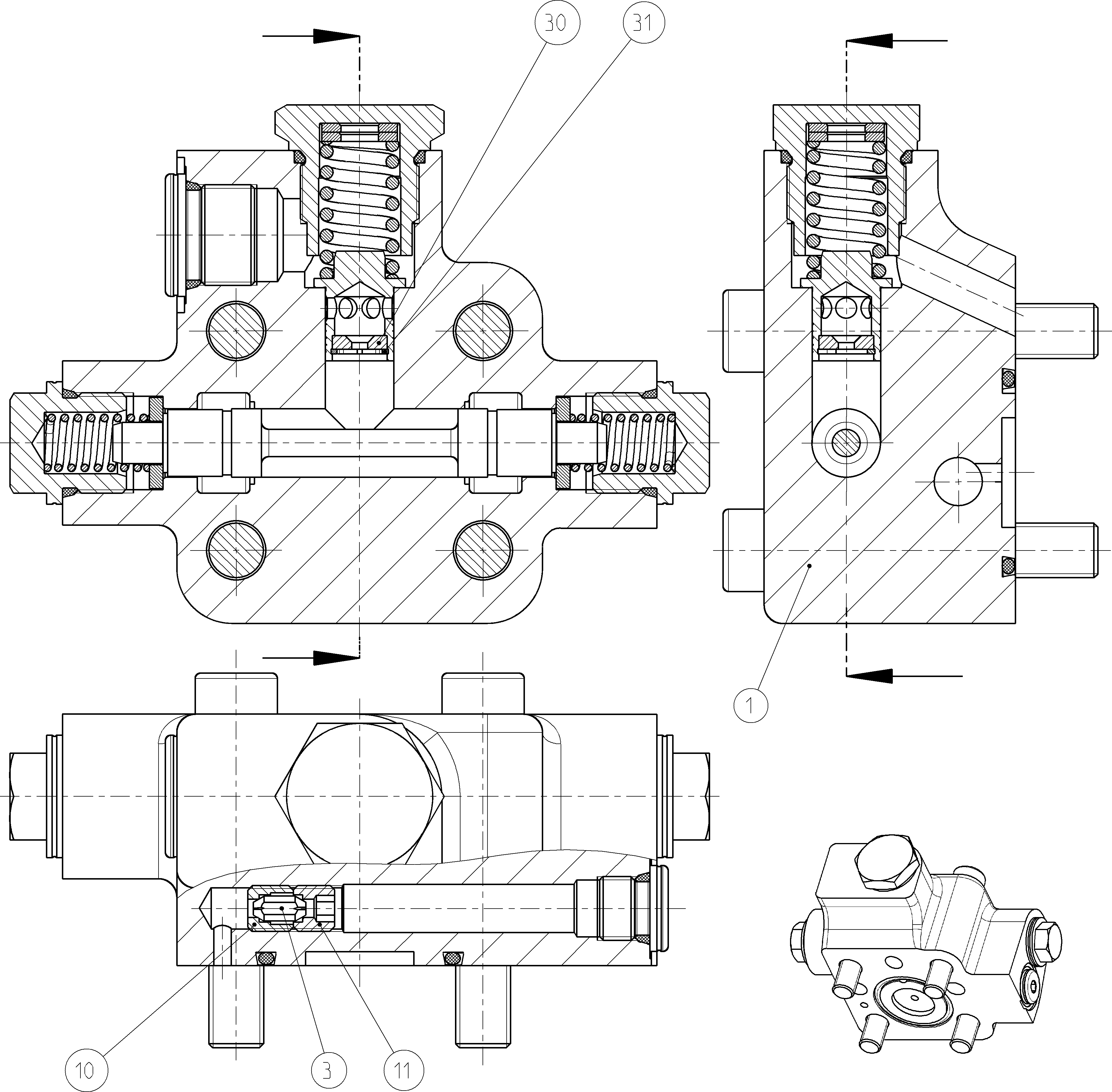 FLUSH/BOOST PRESSURE VALVE — Drawing