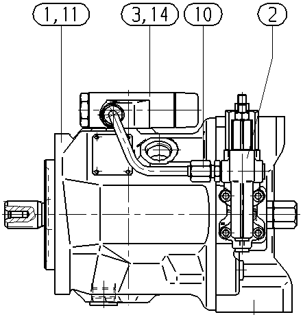 AAA10VSO45DFLR/31R-VSC62N00ESO793 — Drawing
