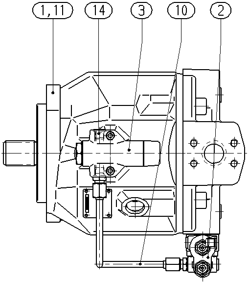 A A10V O 74 DFLR/31R-VSC42N00 -S2701 — Drawing