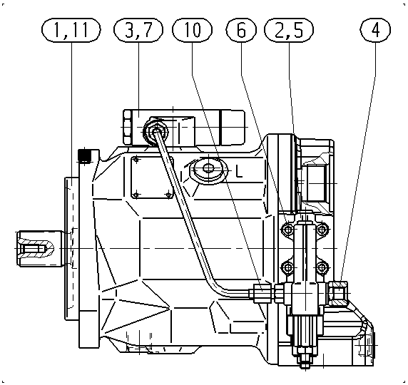A A10V O 74 DFLR/31R-VSC46N00 -S1879 — Drawing