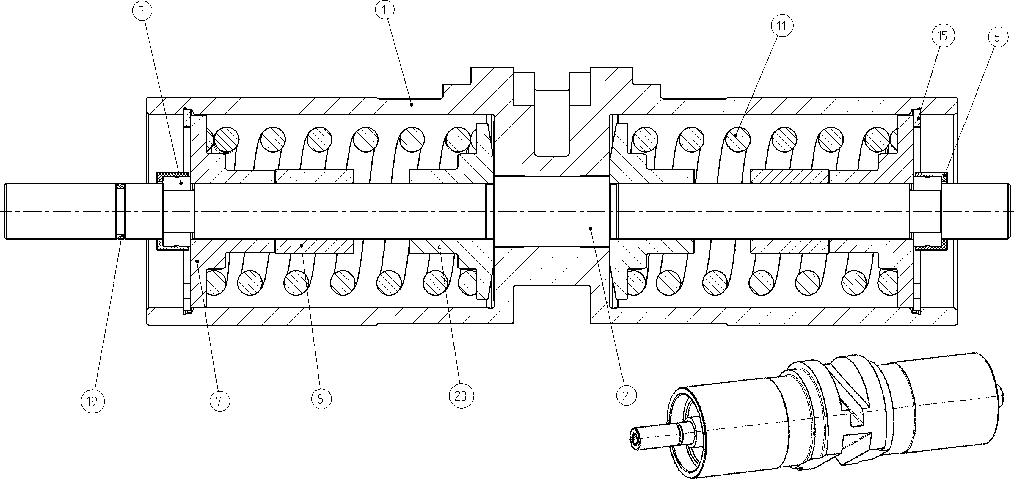 POSITIONING PISTON — Drawing