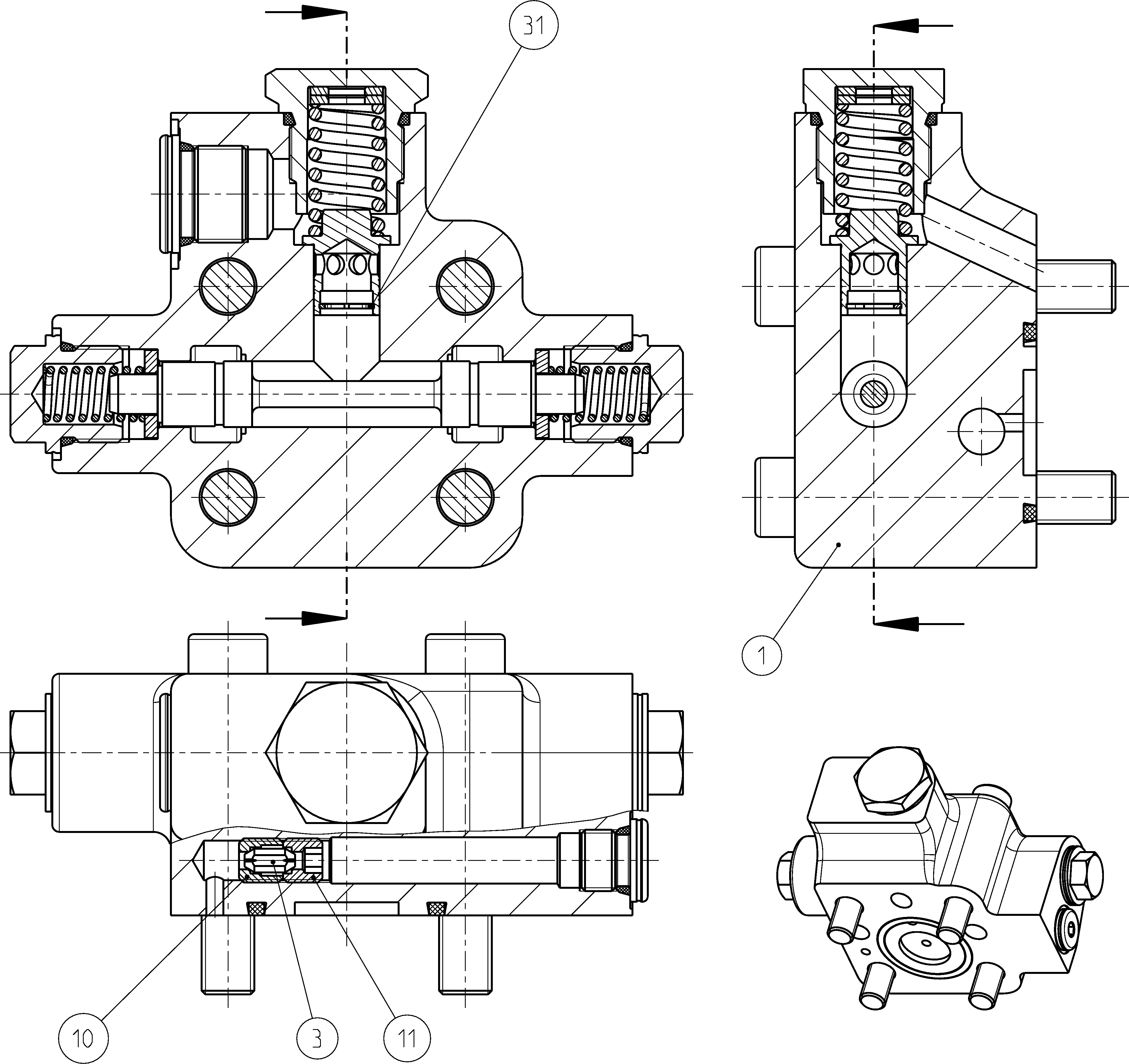 FLUSH/BOOST PRESSURE VALVE — Drawing