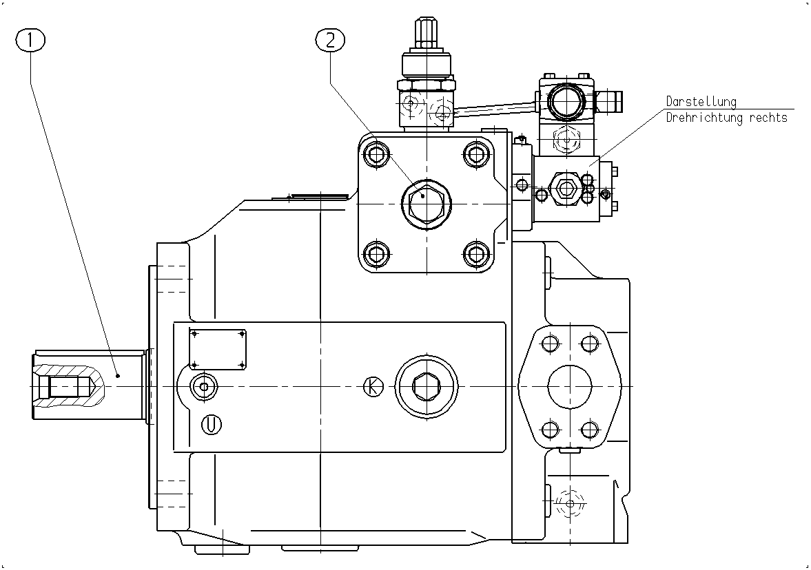A A4VSO 125 LR2N /30R-PPB25UB3 -SO134 — Drawing