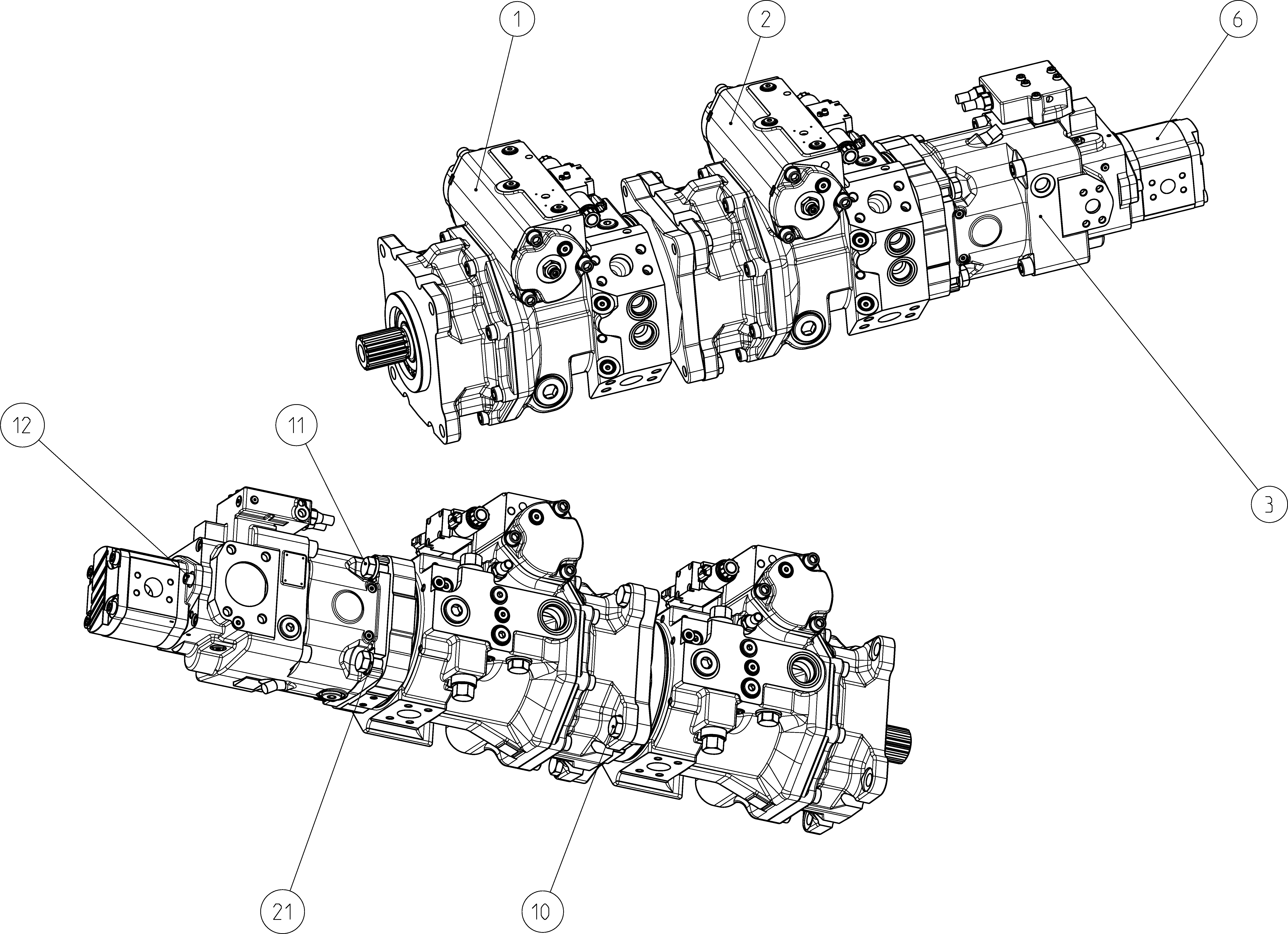 A4VG280EP2+A4VG280EP2+A11VO145DRS+AZPG — Drawing
