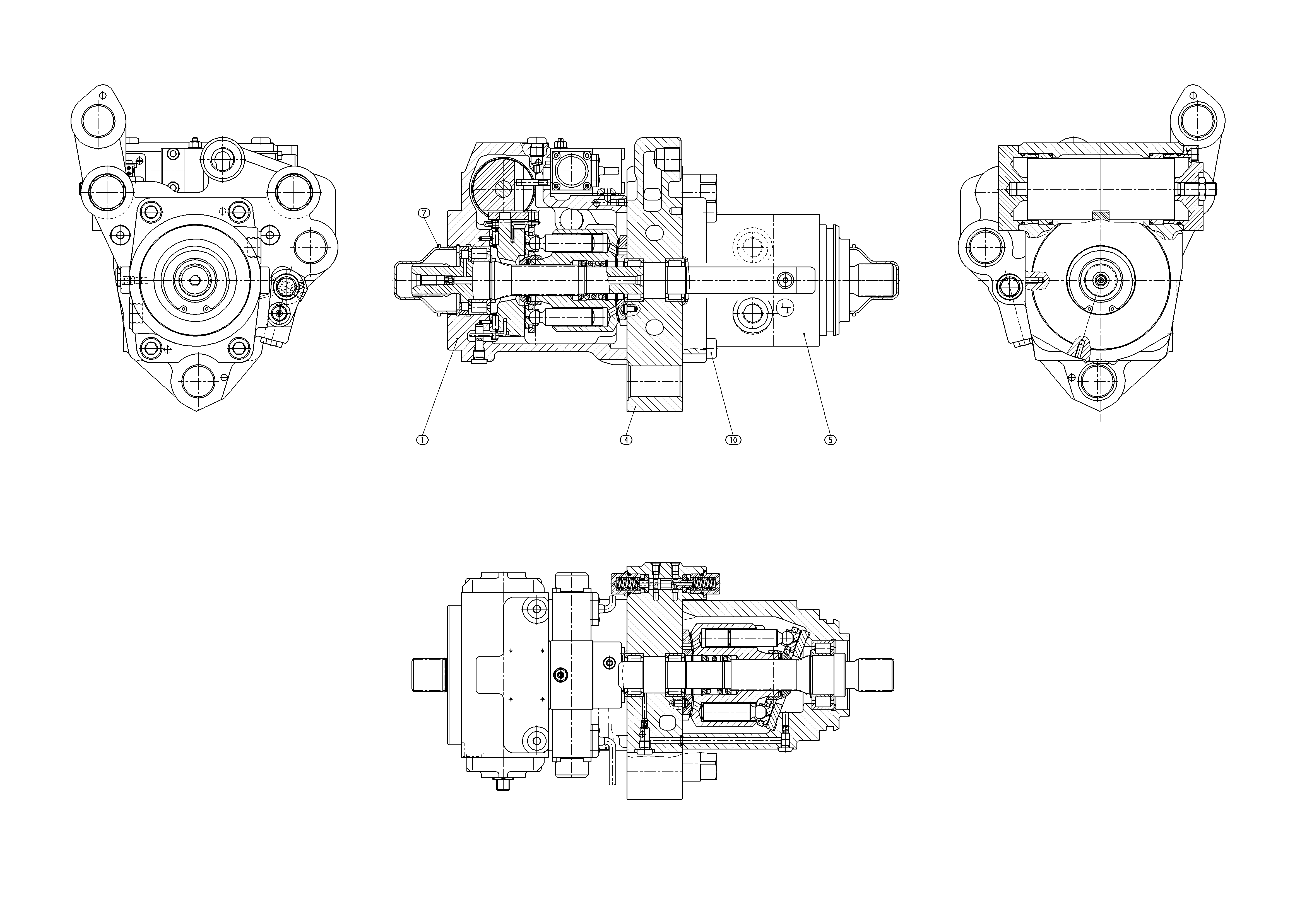 A4VG40EP1/X+A4FM40/X-ECCOM1,8 — Drawing