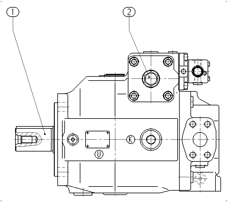 A A4VSO 125 DRG /30R-PZB25UB6 — Drawing