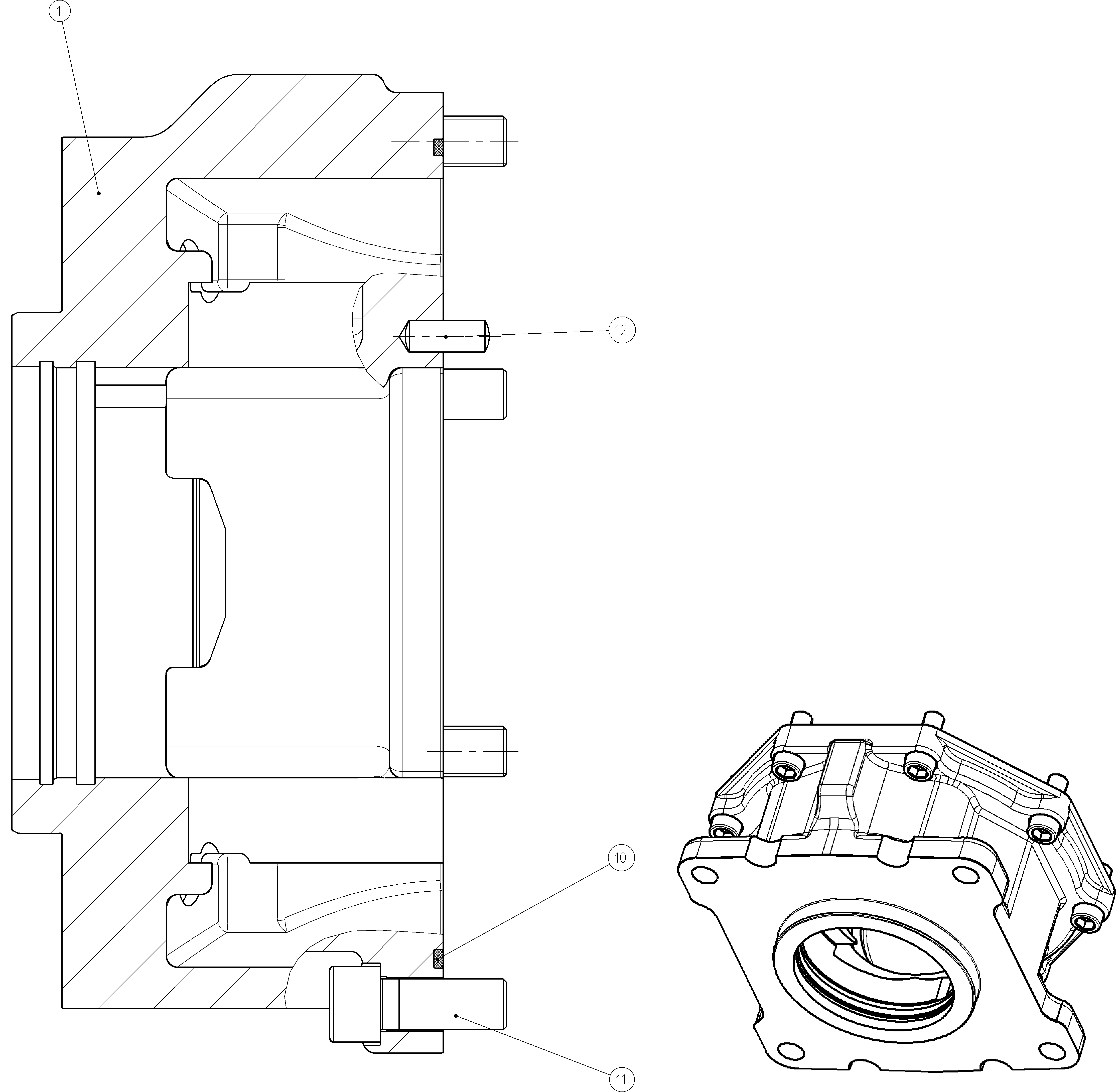 BEARING FLANGE — Drawing