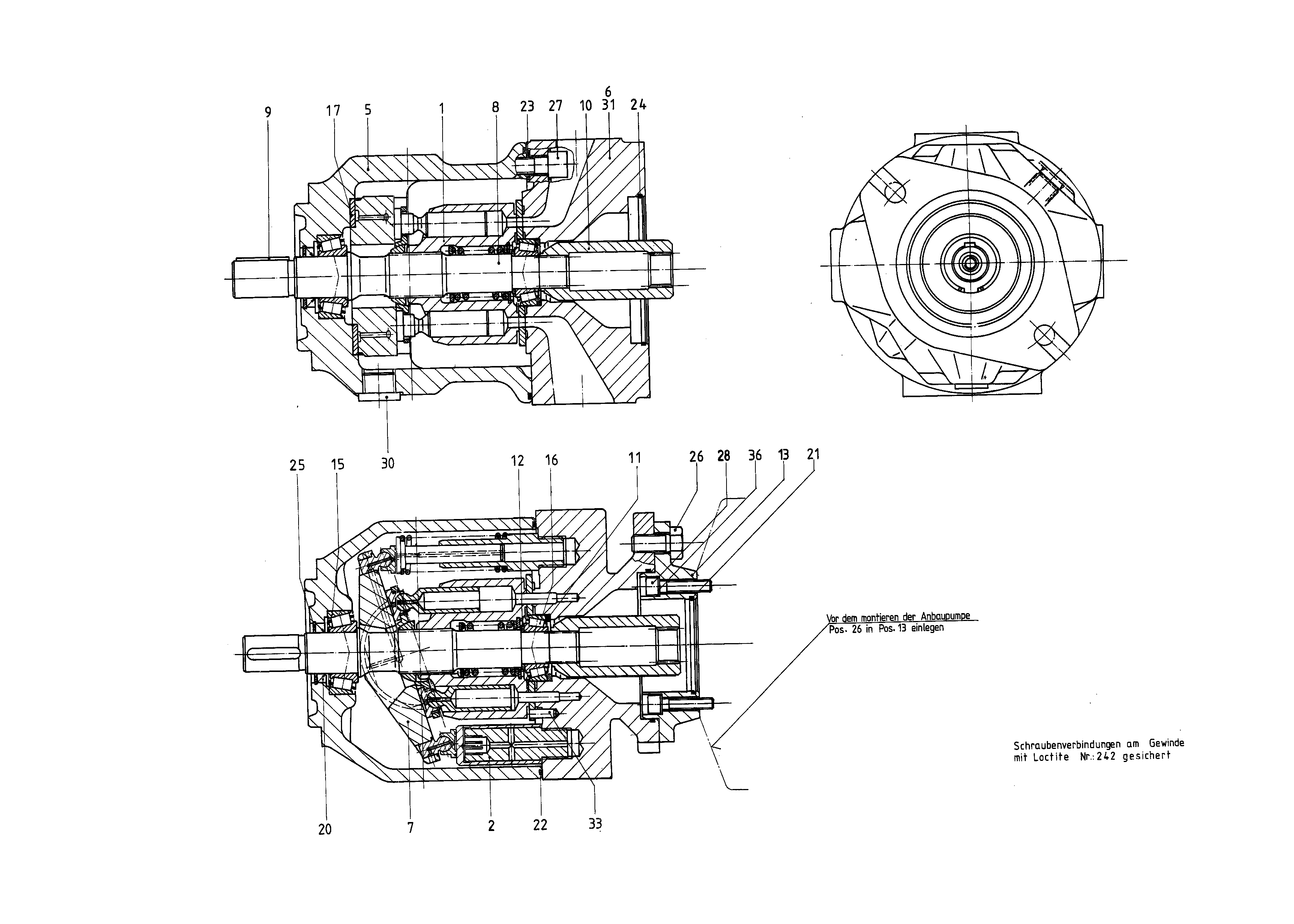 G A10VSO 45 OV /31R-PPA12K00 -SO183 — Drawing