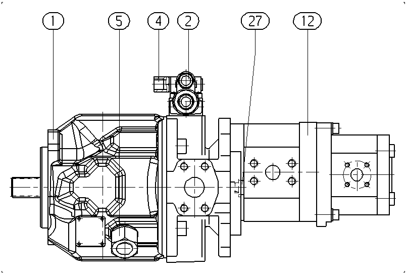 A A10V O 45 DFR /31L-PRC12P46 — Drawing