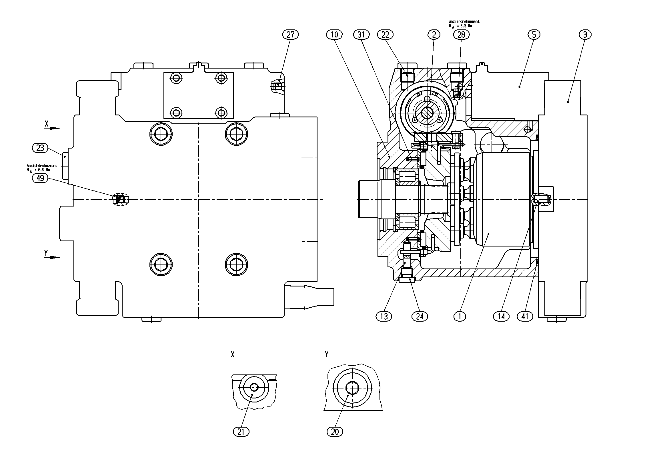 AXIAL-PISTON PUMP — Drawing