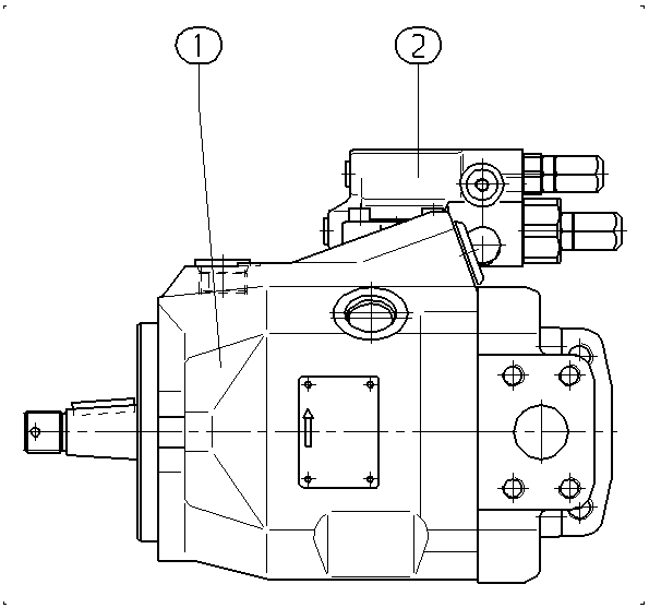A A10V O 45 DFR /52L-PCC12N00 -SO481 — Drawing