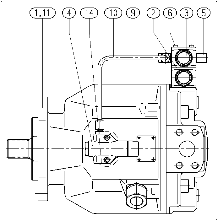 A A10V O140 DFLR/31L-PWC12N00 — Drawing