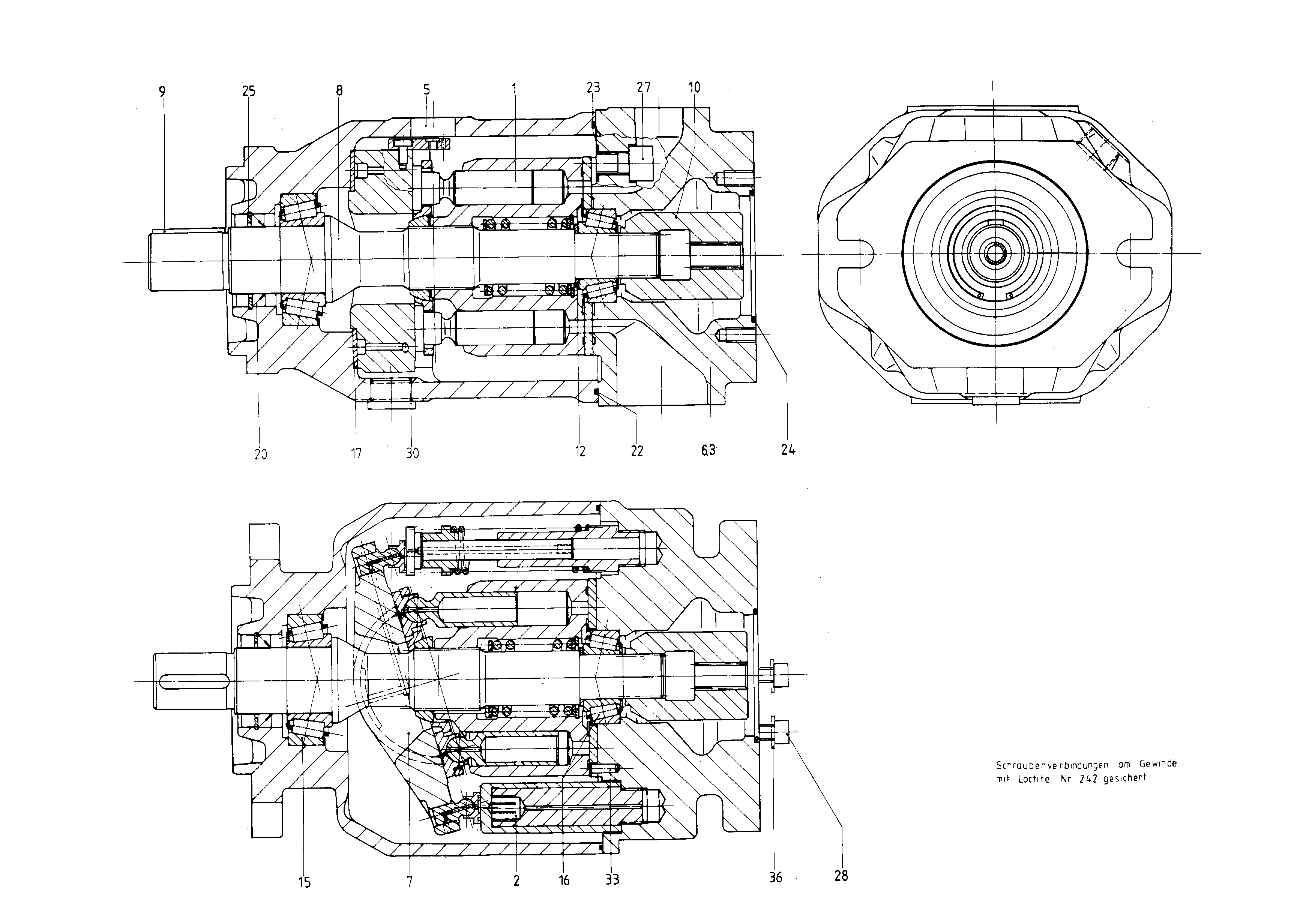 G AA10VSO100 OV /31R-PKC62K01 -SO136 — Drawing