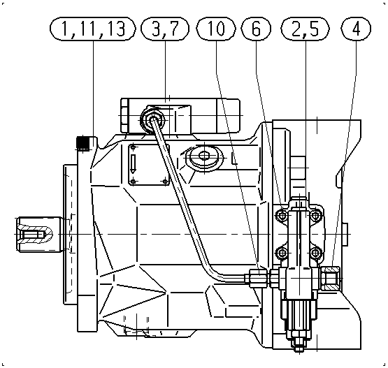 A A10V O 74 DFLR/31R-VSC42N00 -S1491 — Drawing