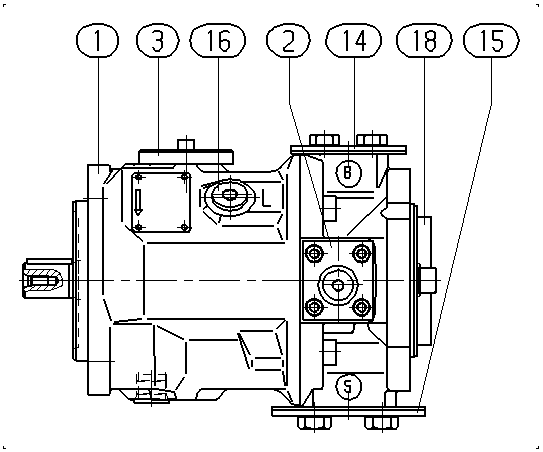 A AA10VSO 45 DFEH/31R-PKC62K01 — Drawing